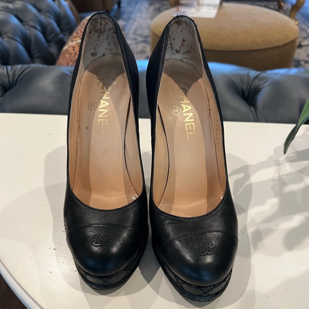 Chanel platform pumps